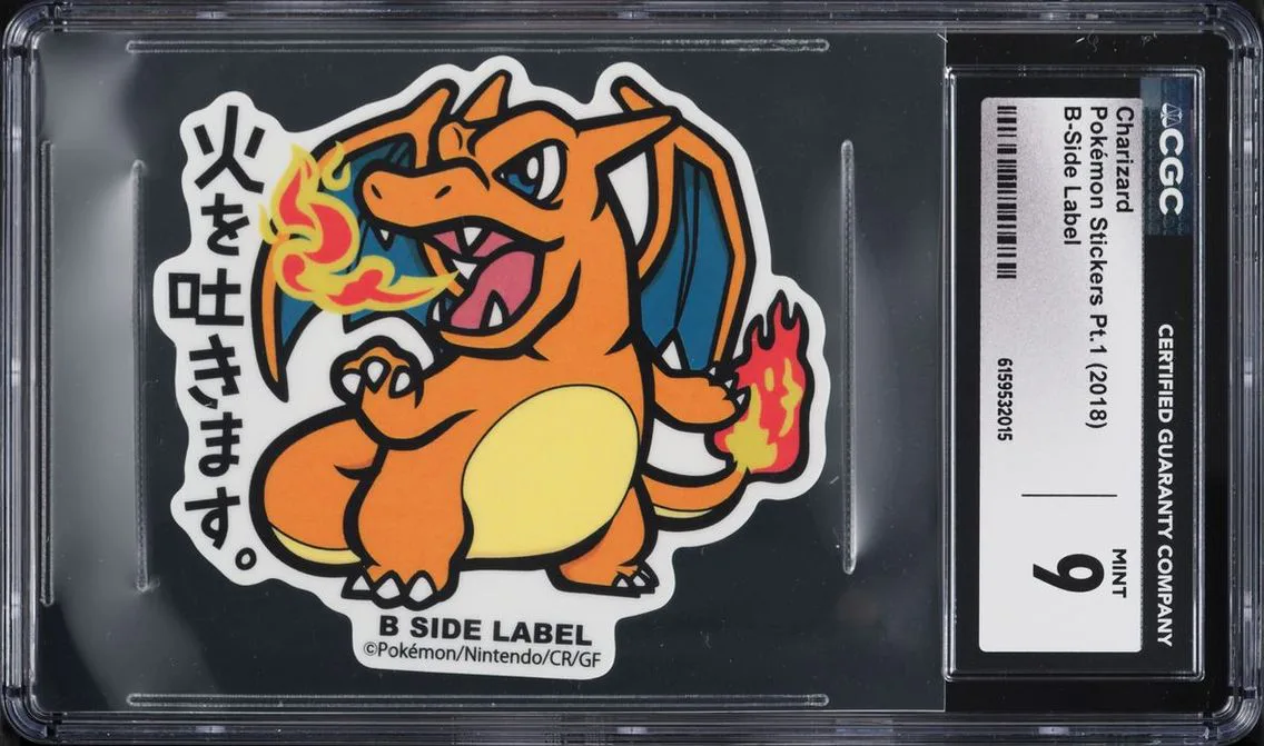 2018 Pokemon Japanese Stickers Part 1 B-Side Label Charizard CGC 9 MINT