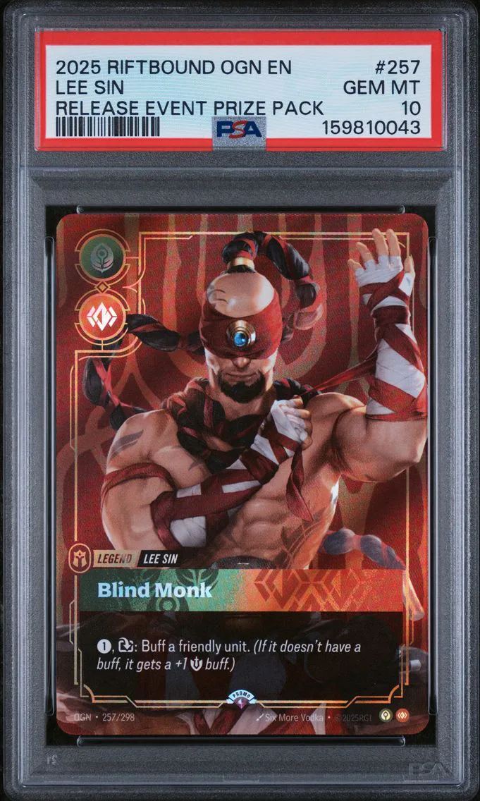 2025 #257 Lee Sin - Blind Monk PSA 10 Riftbound: League of Legends Ogn-Origins