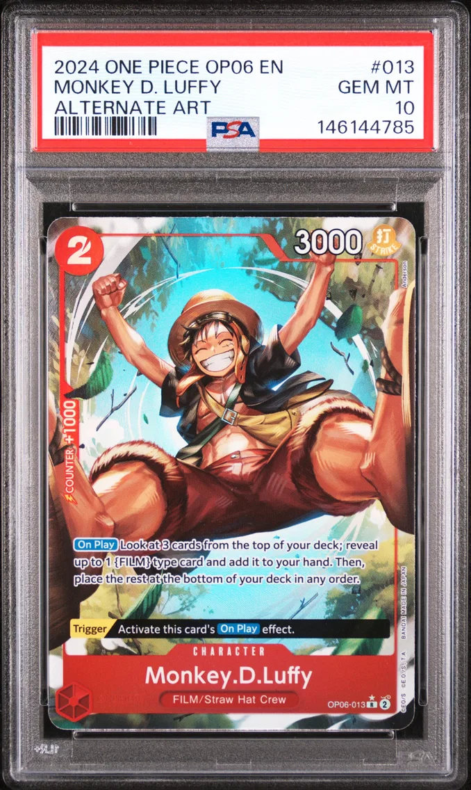 2024 #013 Monkey D. Luffy PSA 10 One Piece OP06-Wings of the Captain