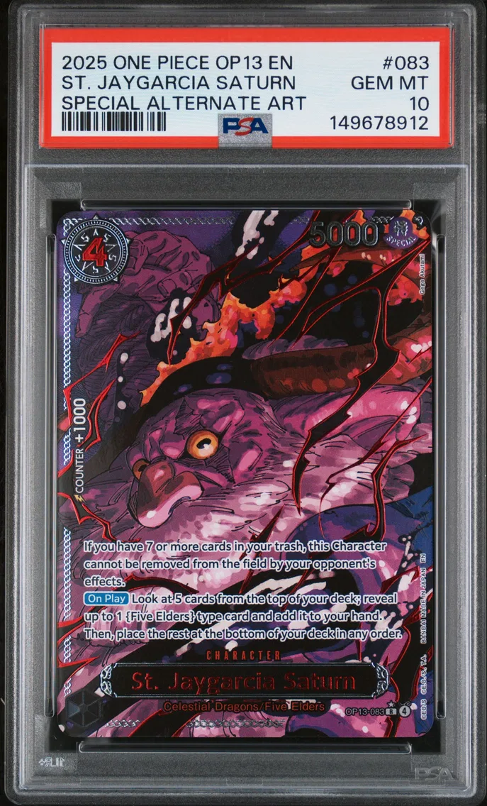 2025 #083 St. Jaygarcia Saturn PSA 10 One Piece OP13-Carrying on His Will