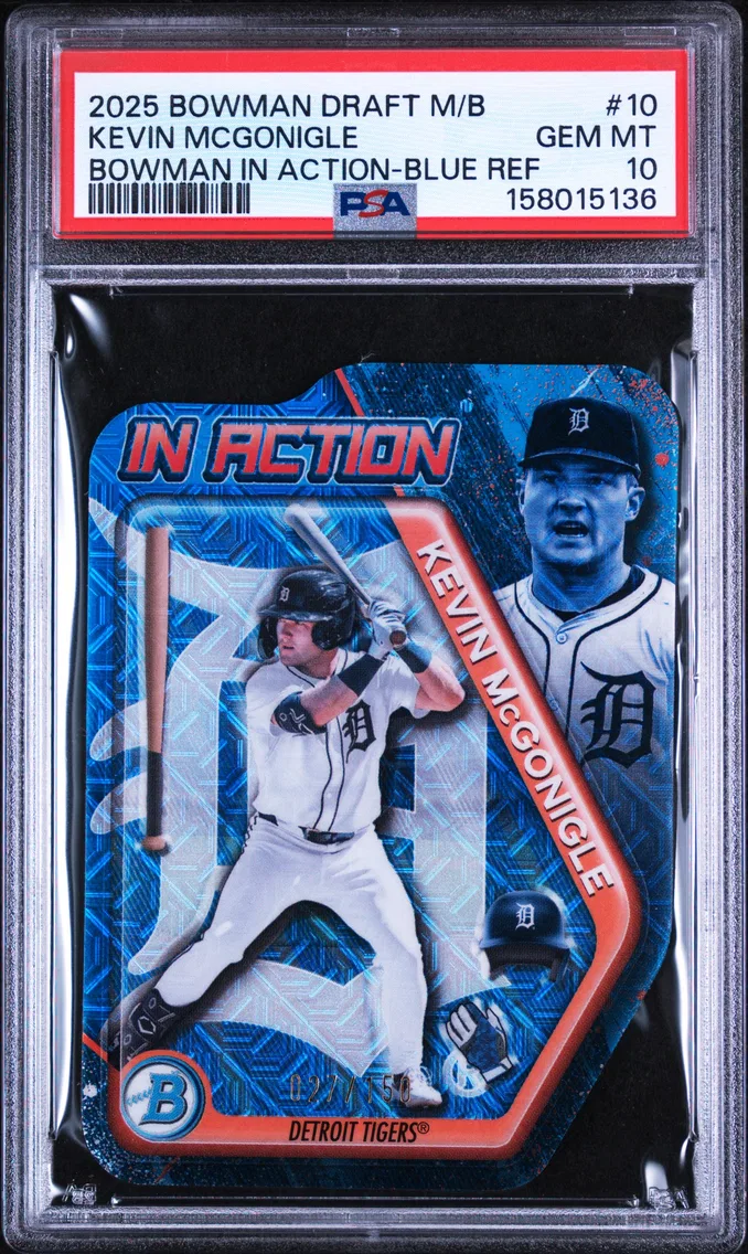 2025 #10 Kevin Mcgonigle PSA 10 Bowman Draft Mega Box Mega Box Bowman in Action