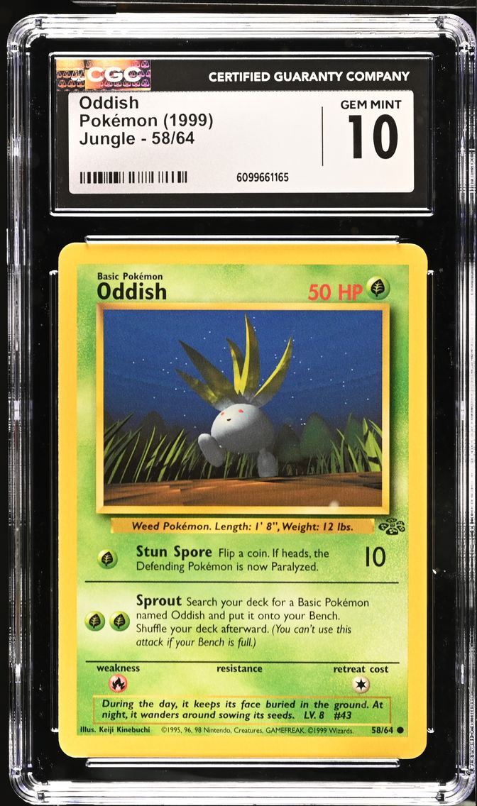 1999 #58 Oddish CGC 10 Jungle - Unlimited - English
