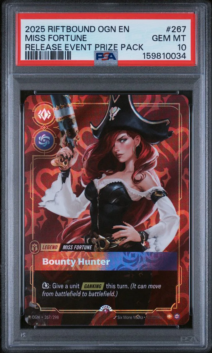 2025 #267 Miss Fortune - Bounty Hunter PSA 10 Riftbound: League of Legends Ogn-Origins