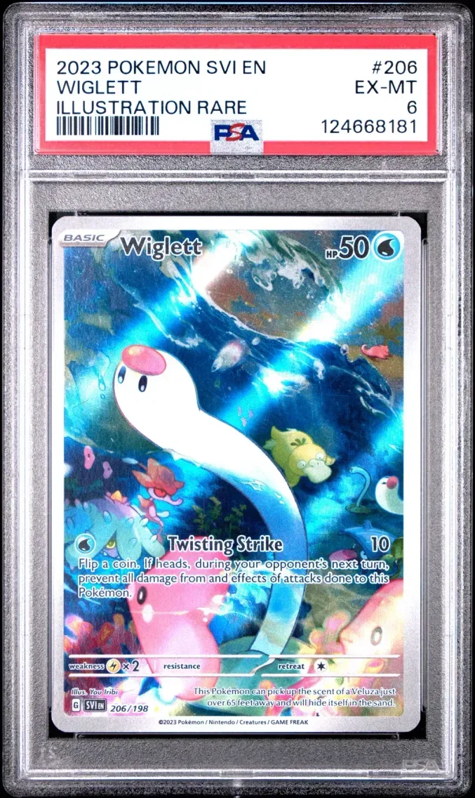 2023 Pokemon Svi EN-Scarlet & Violet WIGLETT Svi EN-Scarlet & Violet #206 PSA 6