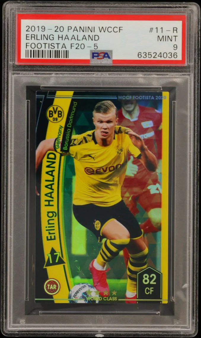 2019 #11-R Erling Haaland PSA 9 Panini Wccf Footista F20-5