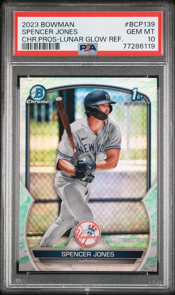 2023 #BCP139 Spencer Jones PSA 10 Bowman Chrome Prospects