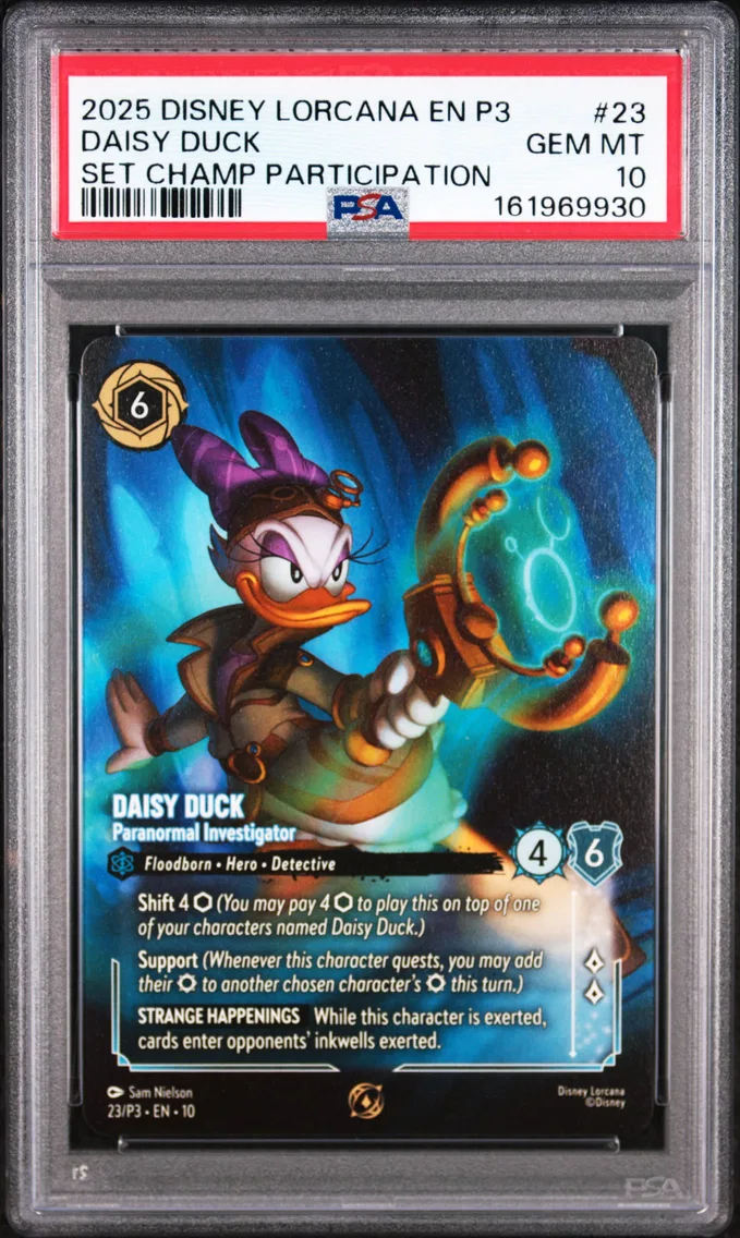 2025 #23 Daisy Duck - Paranormal Investigator PSA 10 Disney Lorcana EN P3-Promo