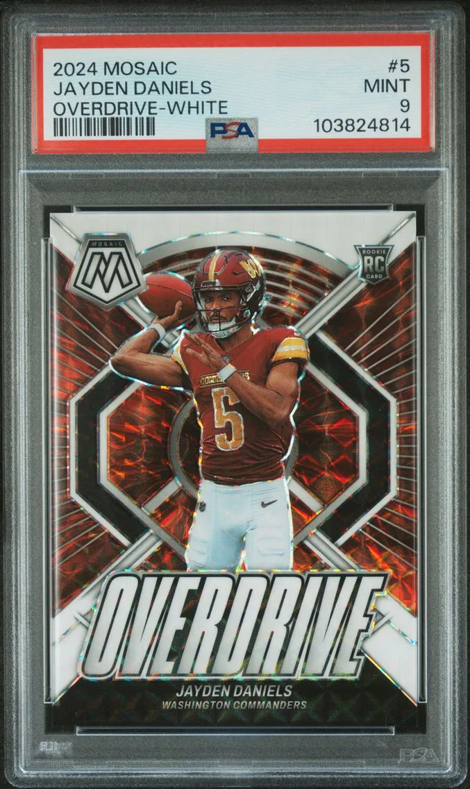 2024 #5 Jayden Daniels PSA 9 Panini Mosaic Overdrive