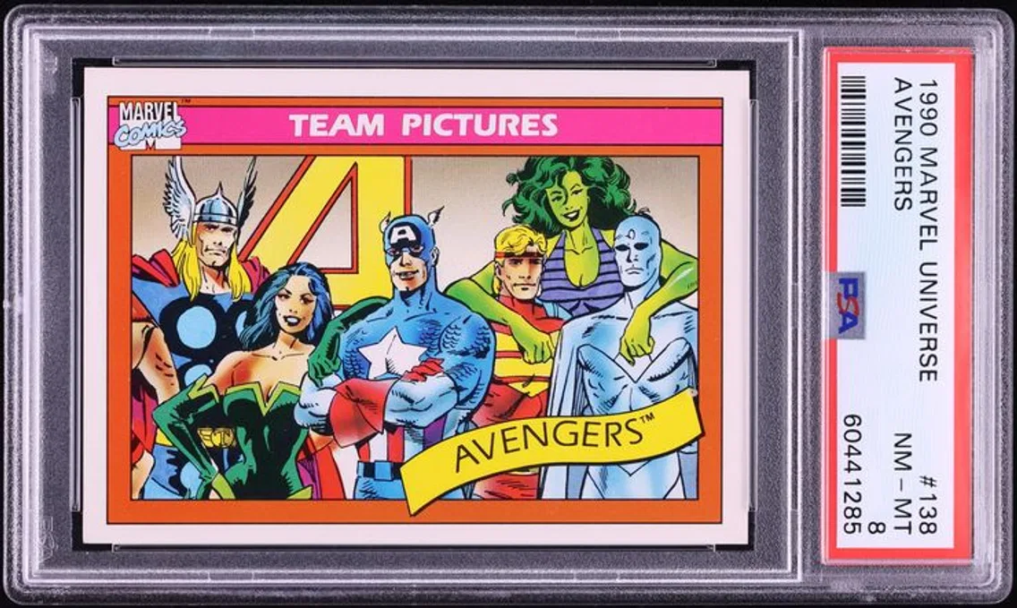 1990 #138 Impel Marvel Universe Avengers NM-MT PSA 8