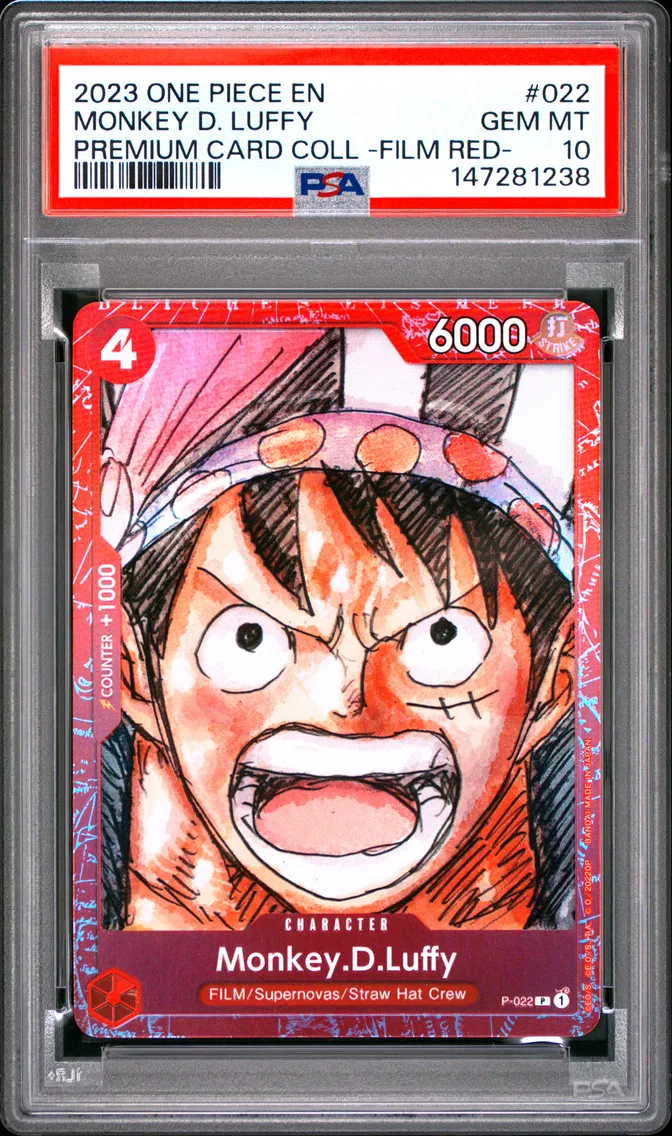 2023 #022 Monkey D. Luffy PSA 10 One Piece Premium Card Collection -One Piece Film Red-