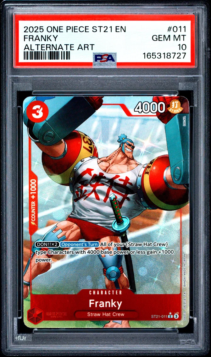 2025 #011 Franky PSA 10 One Piece Starter Deck ST21-EX Gear 5