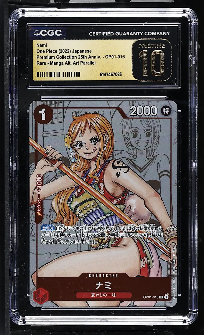 2022 #OP01-016 Nami CGC 10 Pristine Premium Collection 25th Anniversary - Japanese
