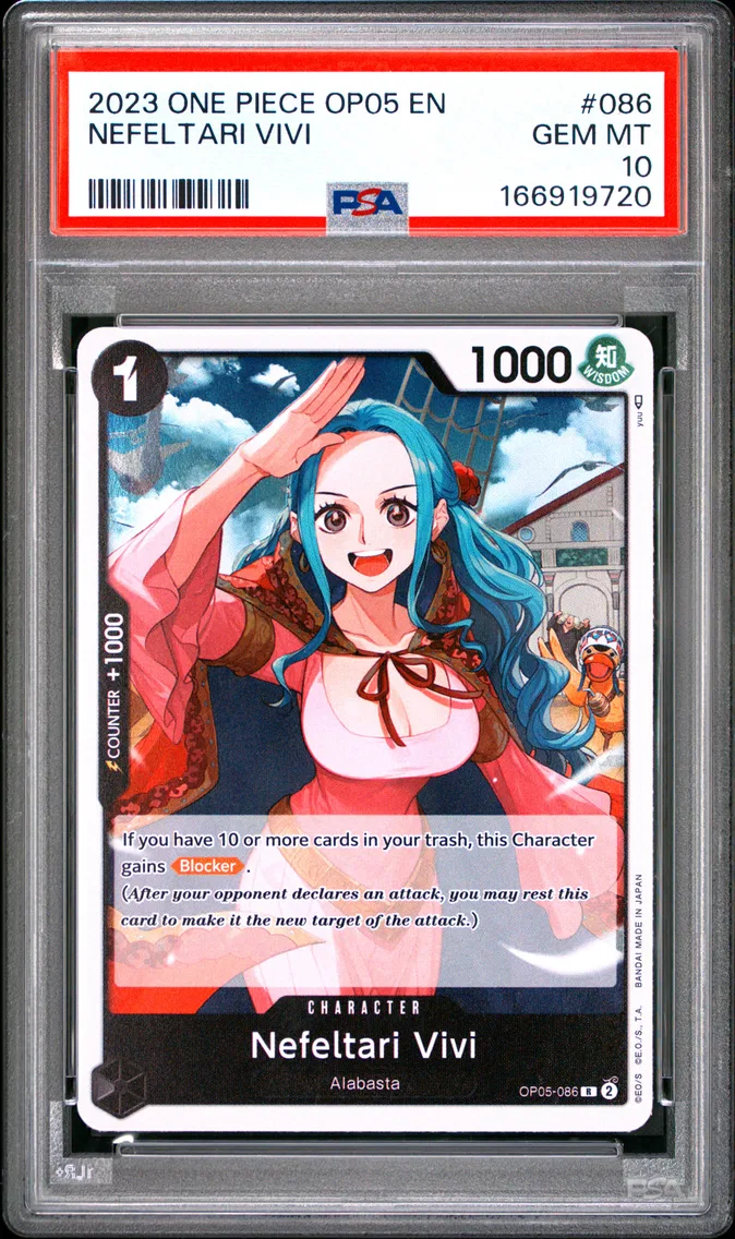 2023 #086 Nefeltari Vivi PSA 10 One Piece OP05-Awakening of the New Era