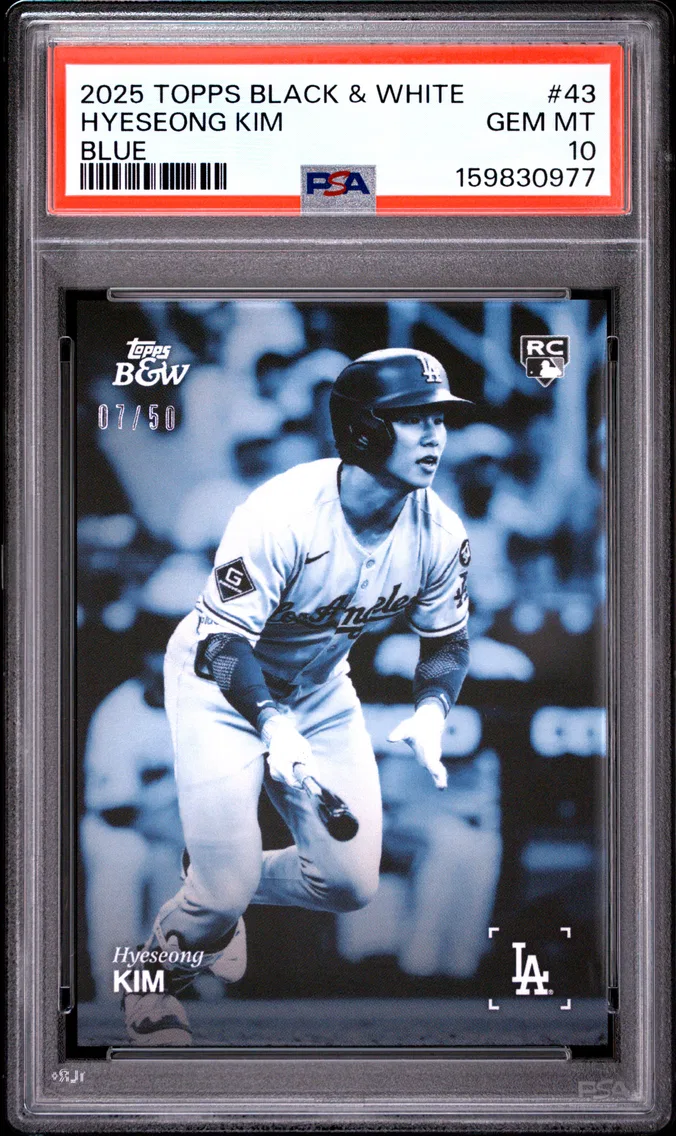 2025 #43 Hyeseong Kim PSA 10 Topps Black and White