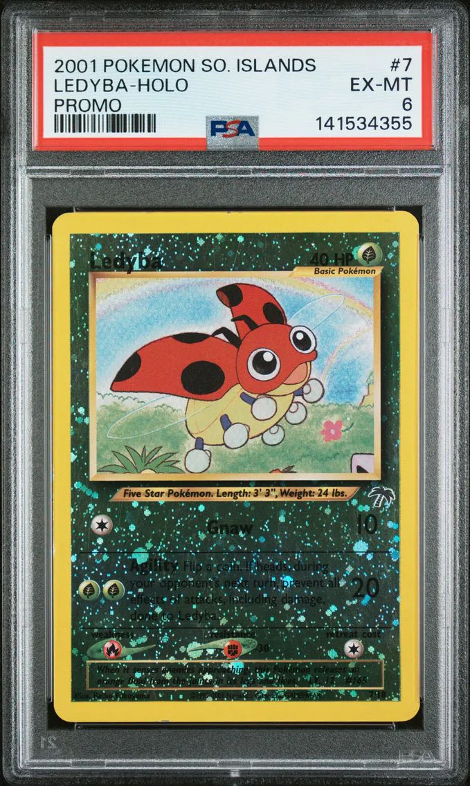 2001 Pokemon Southern Islands Promo Ledyba-Holo Southern Islands Promo #7 PSA 6