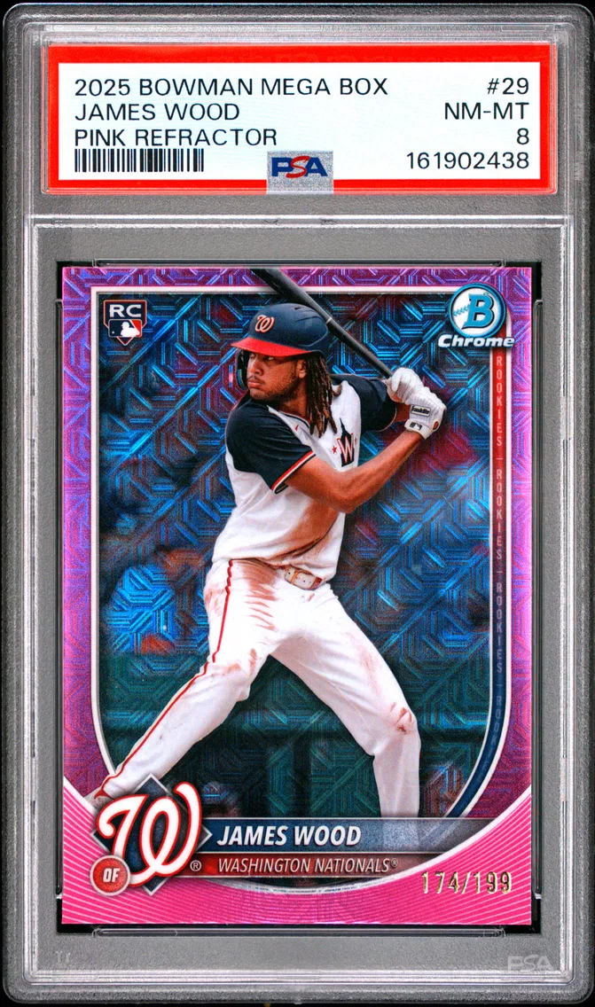 2025 #29 James Wood PSA 8 Bowman Mega Box Chrome