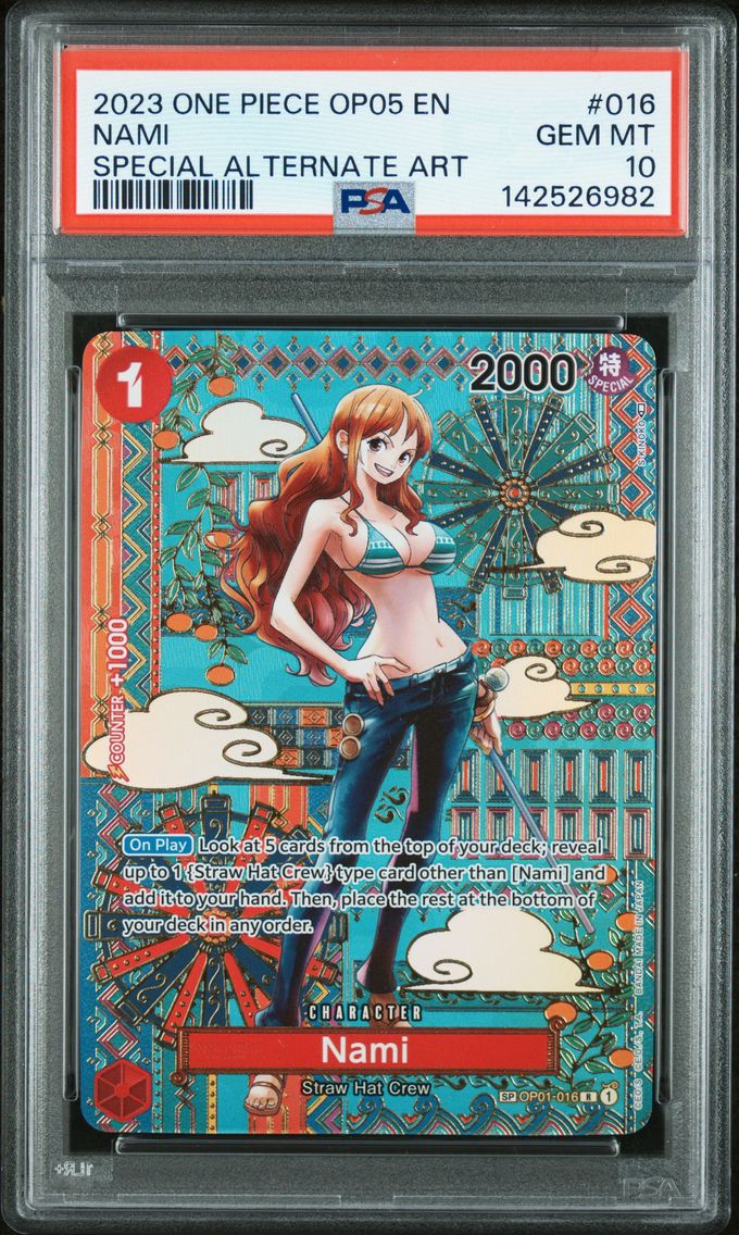 2023 #016 Nami PSA 10 One Piece OP05-Awakening of the New Era
