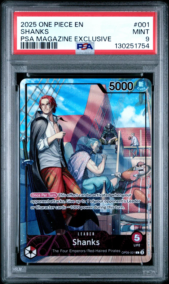 2025 #001 Shanks PSA 9 One Piece Promos