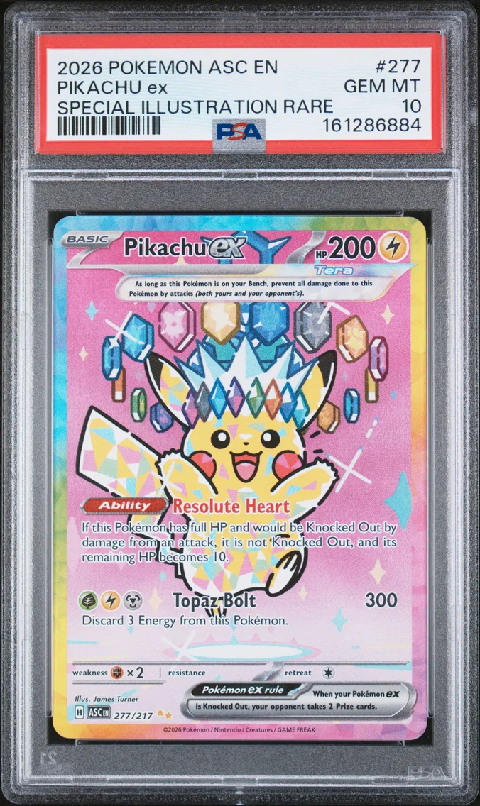 2026 #277 Pikachu EX PSA 10 Asc EN-Ascended Heroes