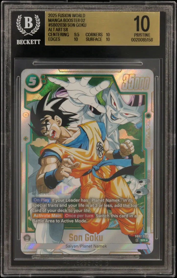 2025 #SB02038 Son Goku ALT ART SR BGS 10 Dragon Ball Super Card Game Fusion World Manga Booster 02