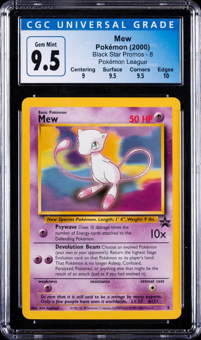 2000 #8 Mew CGC 10 Promo Black Star Pokemon