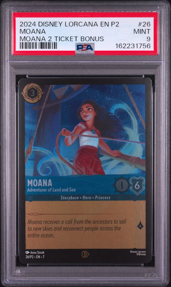 2024 #26 Moana - Adventurer of Land and Sea PSA 9 Disney Lorcana EN P2-Promo