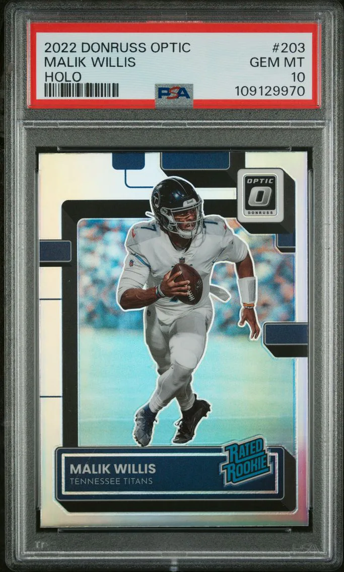 2022 #203 Malik Willis PSA 10 Panini Donruss Optic