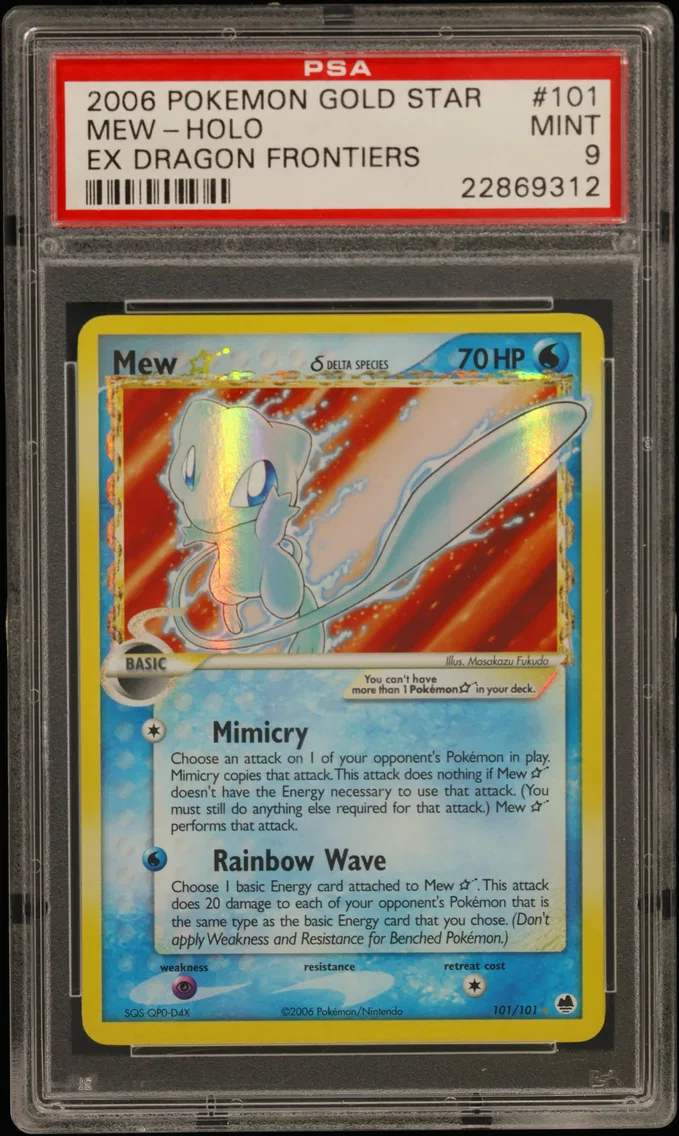2006 #101 Mew-Holo Gold Star PSA 9 EX Dragon Frontiers