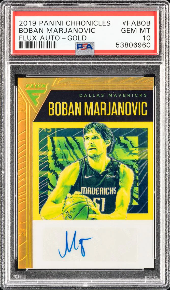 2019 #FABOB BOBAN MARJANOVIC PSA 10 PANINI CHRONICLES FLUX AUTOGRAPHS | GOLD [#7/10]