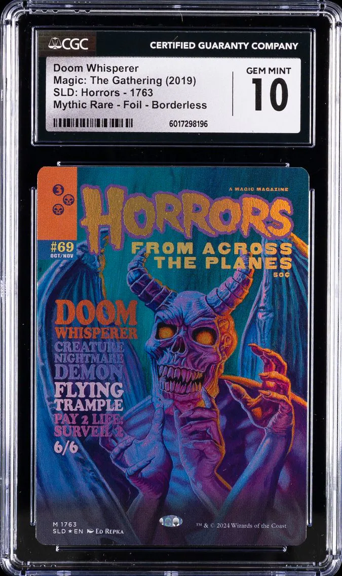 2019 #1763 Doom Whisperer CGC 10 Gem Mint The Gathering - SLD: Horrors Magic