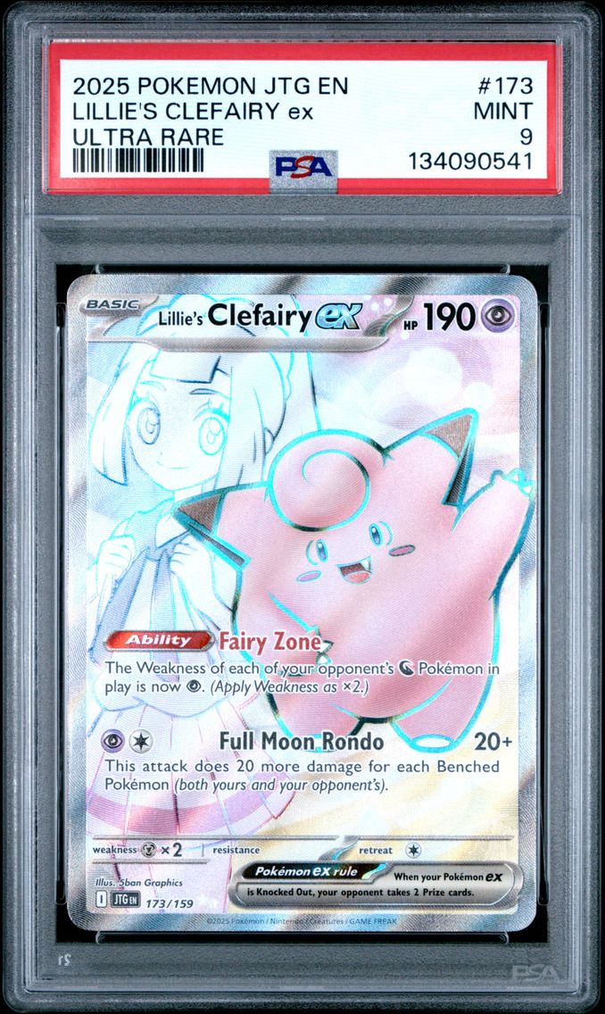 2025 #173 Lillie's Clefairy EX PSA 9 Jtg EN-Journey Together Pokemon