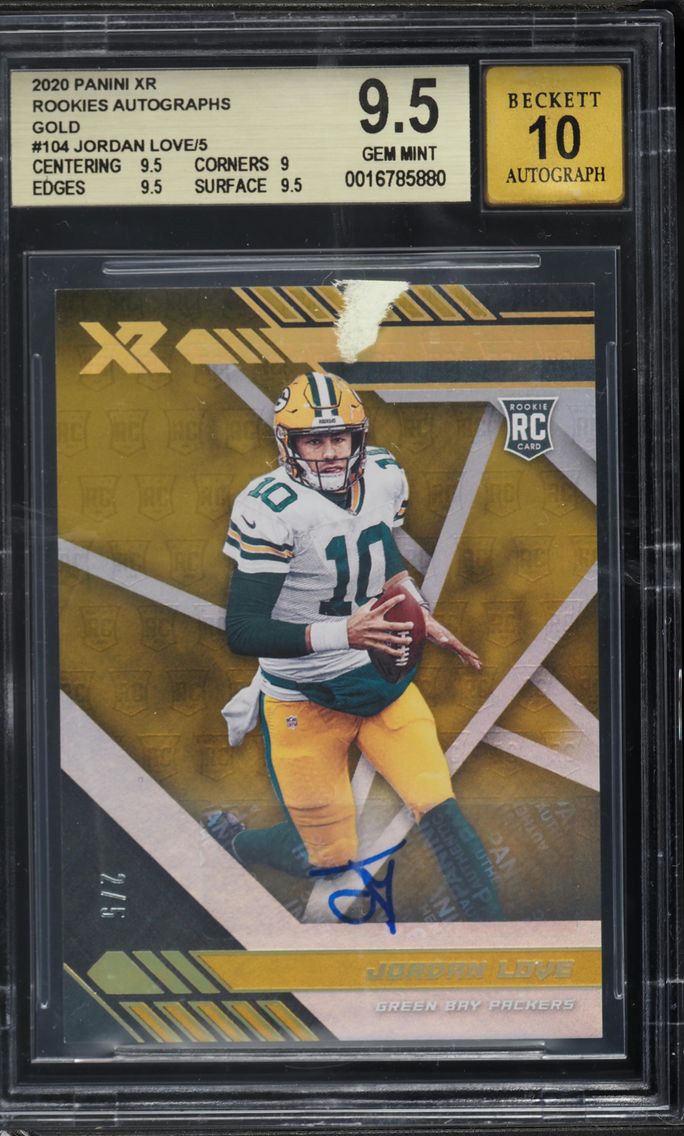 2020 #104 Jordan Love/5 BGS 9.5