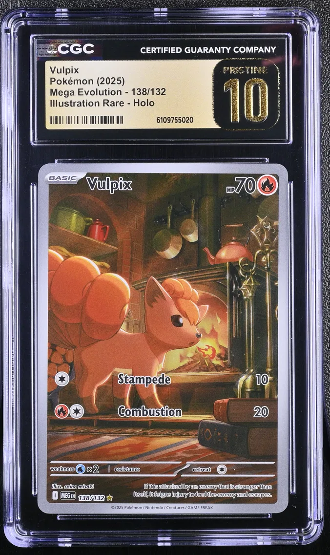 2025 #138 Vulpix CGC 10 Pristine Mega Evolution - MEG EN - English