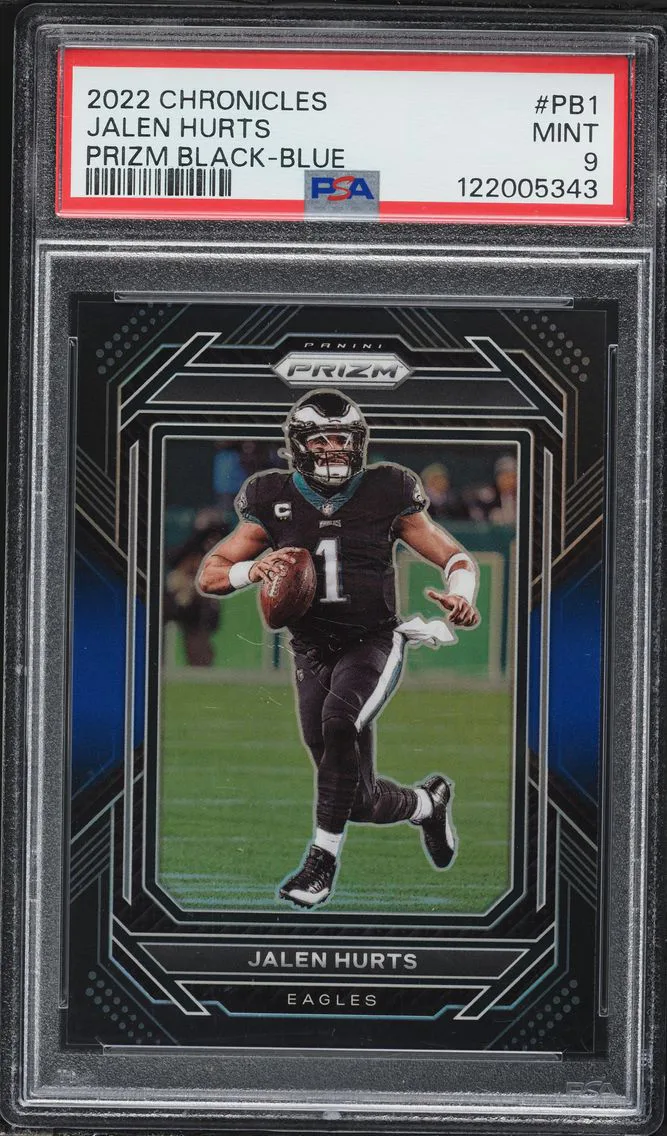 2022 #PB1 Jalen Hurts PSA 9 Panini Chronicles Prizm Black Football