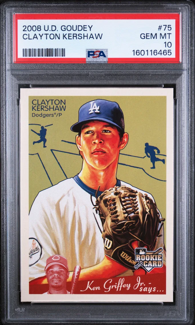 2008 #75 Clayton Kershaw PSA 10 Upper Deck Goudey