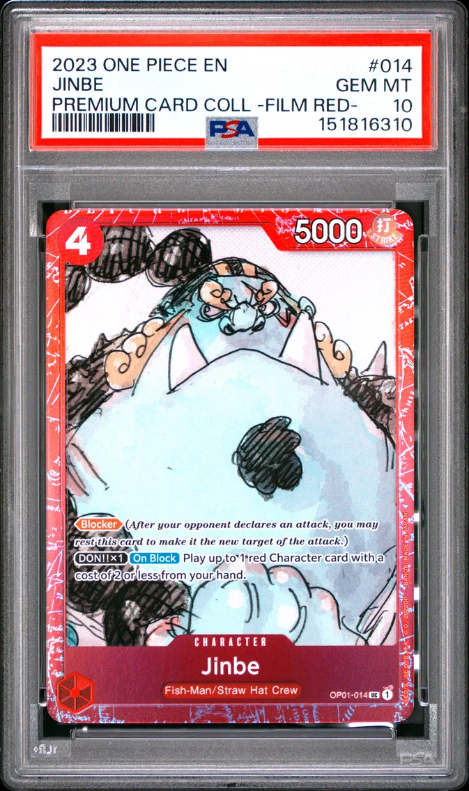 2023 #014 Jinbe PSA 10 One Piece Premium Card Collection -One Piece Film Red-