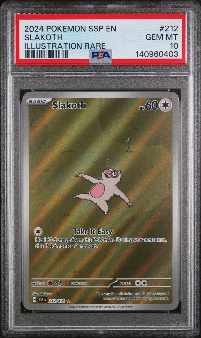 2024 #212 Slakoth PSA 10 Ssp EN-