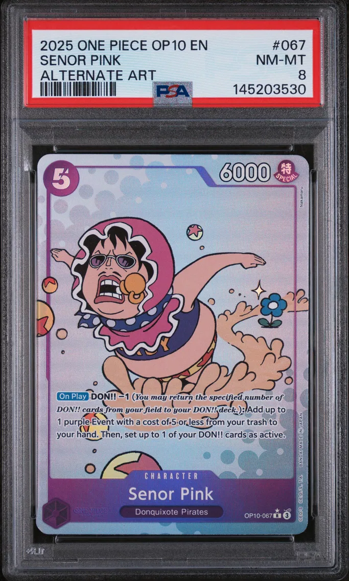 2025 #067 Senor Pink PSA 8 One Piece OP10-Royal Blood