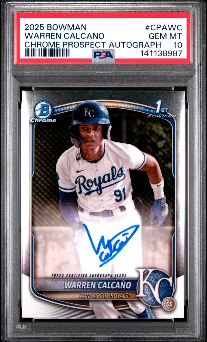 2025 #CPAWC Warren Calcano PSA 10 Bowman Chrome Prospect Autographs