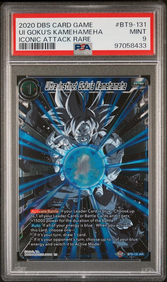 2020 #BT9-131 Ultra Instinct Goku's Kamehameha PSA 9 Dragon Ball Super Card Game Series 9 Universal Onslaught