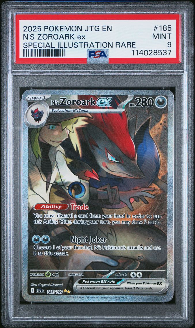 2025 #185 N's Zoroark EX PSA 9 Jtg EN-Journey Together Pokemon