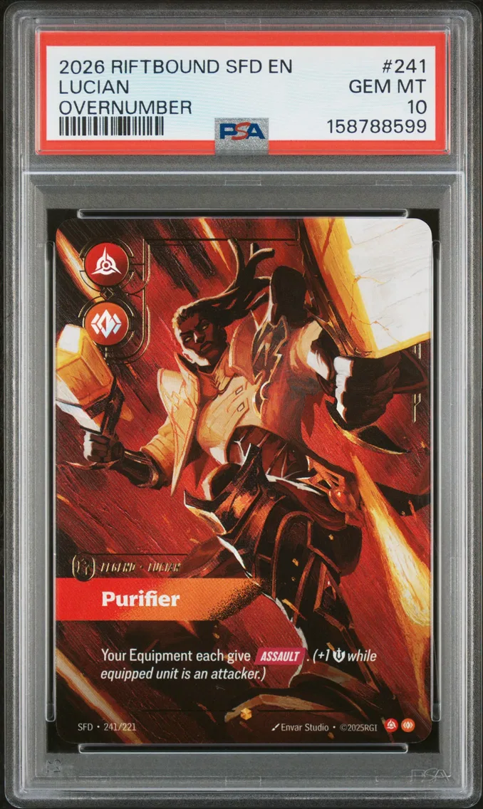 2026 #241 Lucian - Purifier PSA 10 Riftbound: League of Legends Sfd-Spiritforged