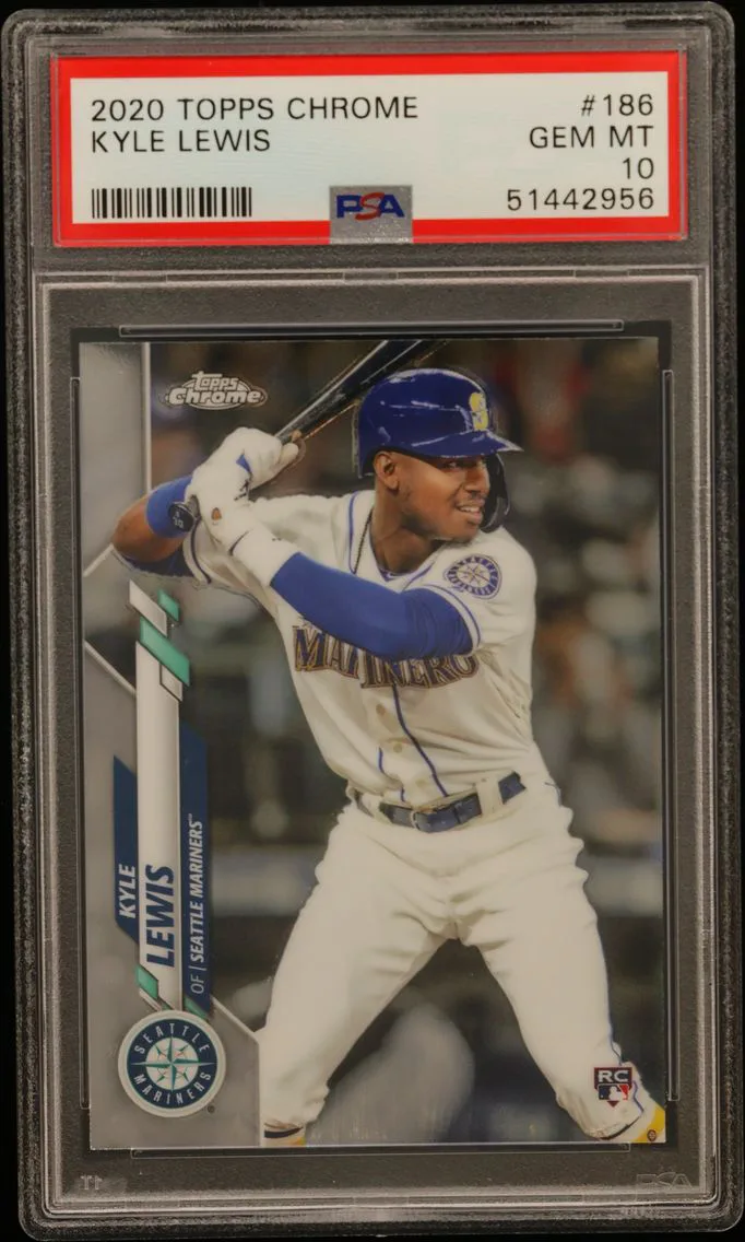 2020 #186 Kyle Lewis PSA 10 Topps Chrome