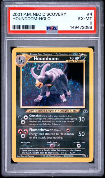 2001 #4 Houndoom-Holo PSA 6 Neo Discovery