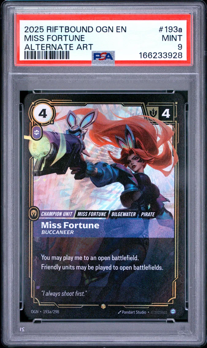 2025 #193a Miss Fortune - Buccaneer PSA 9 Riftbound: League of Legends Ogn-Origins