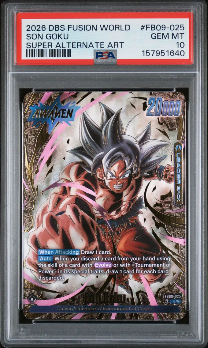 2026 #FB09-025 Son Goku PSA 10 Dragon Ball Super Card Game Fusion World Dual Evolution