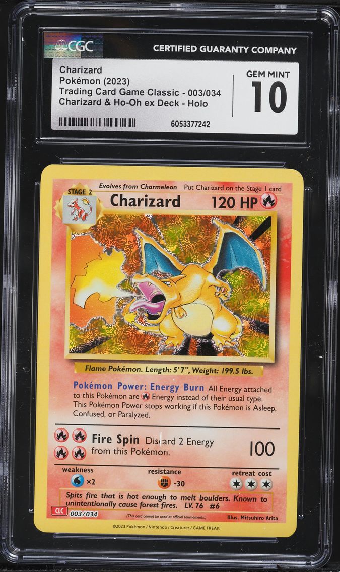 2023 #003 Charizard CGC 10 Clc-Trading Card Game Classic Charizard & HO-Oh EX Deck Pokemon