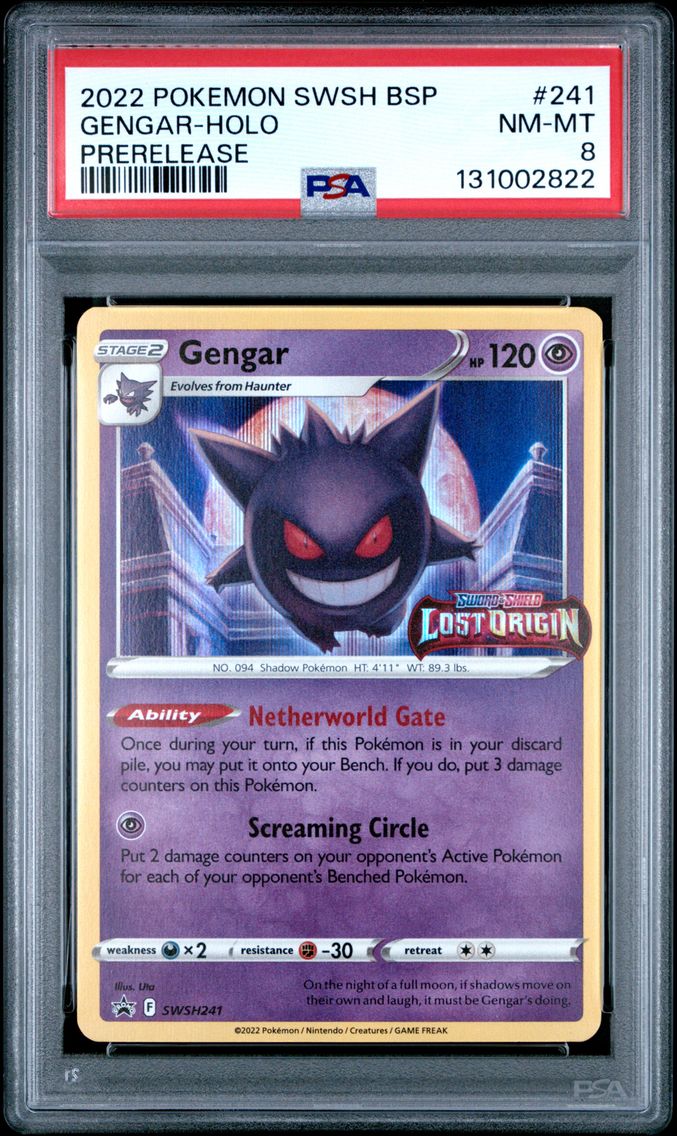 2022 #241 Gengar-Holo PSA 8 Swsh Black Star Promo Pokemon