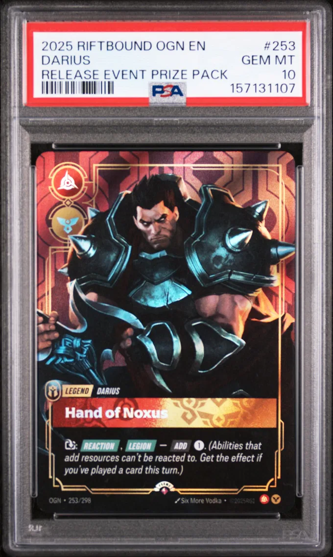 2025 #253 Darius - Hand of Noxus PSA 10 Riftbound: League of Legends Ogn-Origins