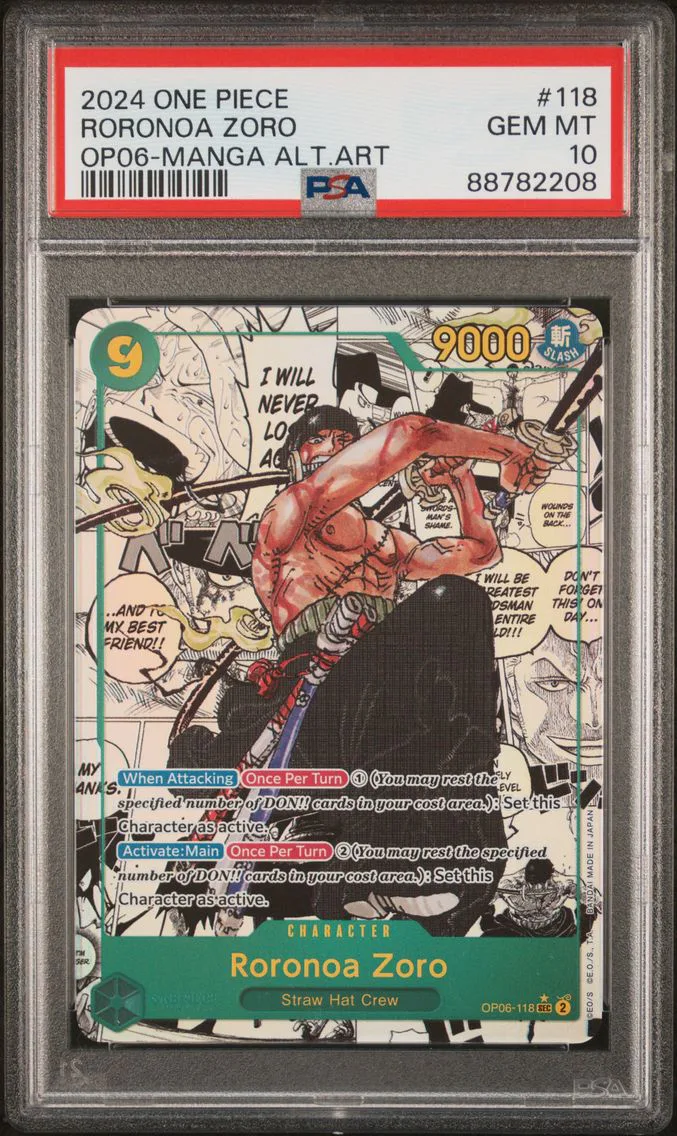 2024 #118 Roronoa Zoro PSA 10 On